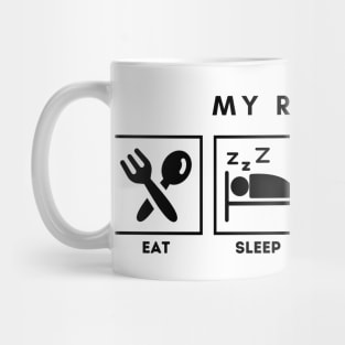 My Routine Eat Sleep Coffee Repeat Mug